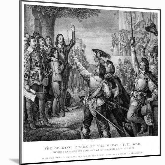 King Charles I (1600-164) Erecting His Standard at Nottingham, 25th August 1642-Tim Bauer-Mounted Giclee Print