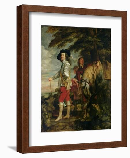 King Charles I (1600-49) of England out Hunting, circa 1635-Sir Anthony Van Dyck-Framed Giclee Print