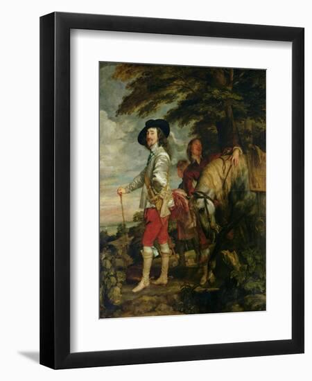 King Charles I (1600-49) of England out Hunting, circa 1635-Sir Anthony Van Dyck-Framed Giclee Print