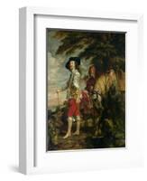 King Charles I (1600-49) of England out Hunting, circa 1635-Sir Anthony Van Dyck-Framed Giclee Print