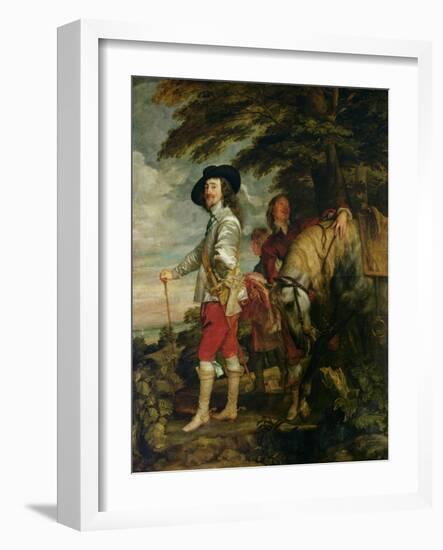 King Charles I (1600-49) of England out Hunting, circa 1635-Sir Anthony Van Dyck-Framed Giclee Print