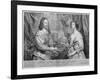 King Charles I and Queen Henrietta Maria, 1634 (1742)-George Vertue-Framed Giclee Print