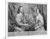 King Charles I and Queen Henrietta Maria, 1634 (1742)-George Vertue-Framed Giclee Print