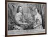 King Charles I and Queen Henrietta Maria, 1634 (1742)-George Vertue-Framed Giclee Print