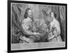 King Charles I and Queen Henrietta Maria, 1634 (1742)-George Vertue-Framed Giclee Print