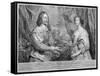 King Charles I and Queen Henrietta Maria, 1634 (1742)-George Vertue-Framed Stretched Canvas