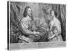 King Charles I and Queen Henrietta Maria, 1634 (1742)-George Vertue-Stretched Canvas