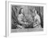 King Charles I and Queen Henrietta Maria, 1634 (1742)-George Vertue-Framed Giclee Print