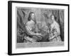 King Charles I and Queen Henrietta Maria, 1634 (1742)-George Vertue-Framed Giclee Print