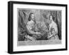 King Charles I and Queen Henrietta Maria, 1634 (1742)-George Vertue-Framed Giclee Print