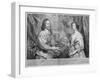 King Charles I and Queen Henrietta Maria, 1634 (1742)-George Vertue-Framed Giclee Print