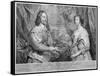 King Charles I and Queen Henrietta Maria, 1634 (1742)-George Vertue-Framed Stretched Canvas