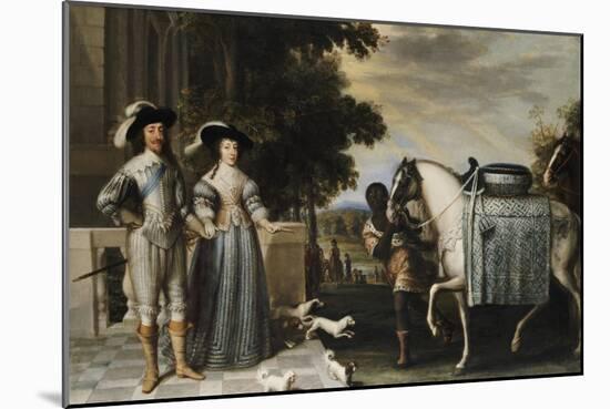 King Charles I and Queen Henrietta Maria Departing for the Chase-Daniel Mytens-Mounted Giclee Print