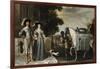 King Charles I and Queen Henrietta Maria Departing for the Chase-Daniel Mytens-Framed Giclee Print