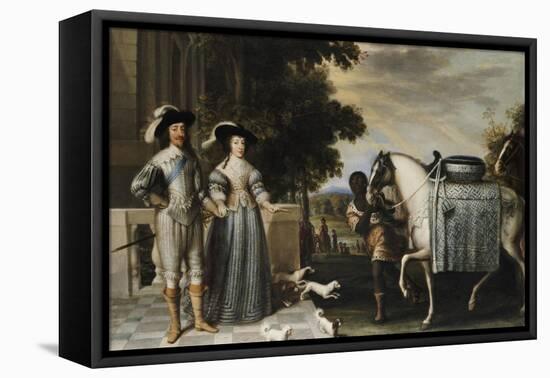 King Charles I and Queen Henrietta Maria Departing for the Chase-Daniel Mytens-Framed Stretched Canvas