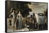 King Charles I and Queen Henrietta Maria Departing for the Chase-Daniel Mytens-Framed Stretched Canvas