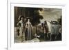 King Charles I and Queen Henrietta Maria Departing for the Chase-Daniel Mytens-Framed Giclee Print