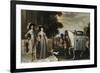 King Charles I and Queen Henrietta Maria Departing for the Chase-Daniel Mytens-Framed Giclee Print