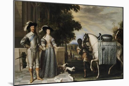 King Charles I and Queen Henrietta Maria Departing for the Chase-Daniel Mytens-Mounted Giclee Print