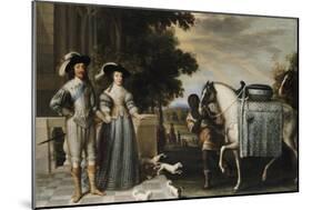 King Charles I and Queen Henrietta Maria Departing for the Chase-Daniel Mytens-Mounted Giclee Print