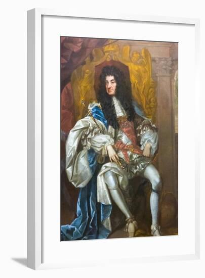 King Charles Iiattributed to Thomas Hawkeroil on Canvas, Circa 1680-null-Framed Giclee Print
