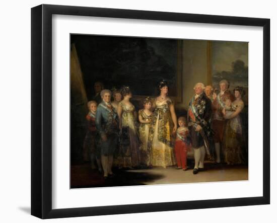King Charles IV (1748-1819) of Spain and His Family-Francisco de Goya-Framed Giclee Print