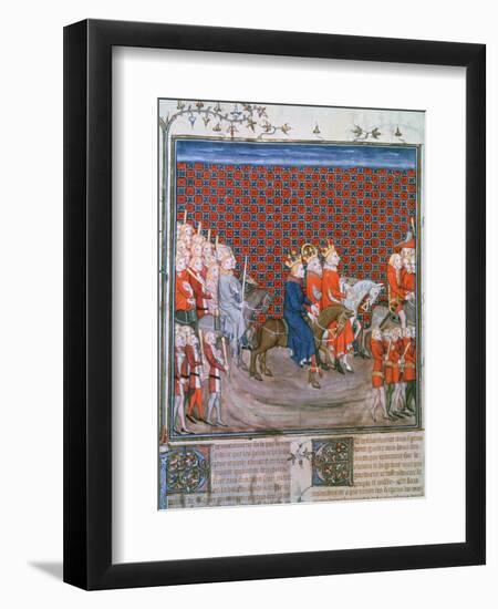 King Charles IV Entering Paris, (1375-137)-null-Framed Giclee Print