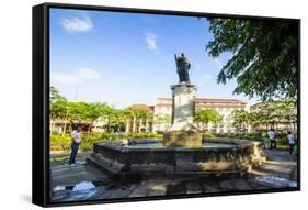 King Charles Iv Monument, Intramuros, Manila, Luzon, Philippines, Southeast Asia, Asia-Michael Runkel-Framed Stretched Canvas