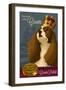 King Charles - Retro Polish Ad-Lantern Press-Framed Art Print