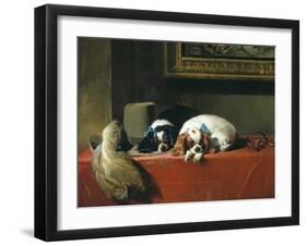 King Charles Spaniels ('The Cavalier's Pets')-Edwin Henry Landseer-Framed Giclee Print