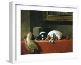 King Charles Spaniels ('The Cavalier's Pets')-Edwin Henry Landseer-Framed Giclee Print