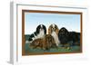 King Charles Spaniels-null-Framed Art Print