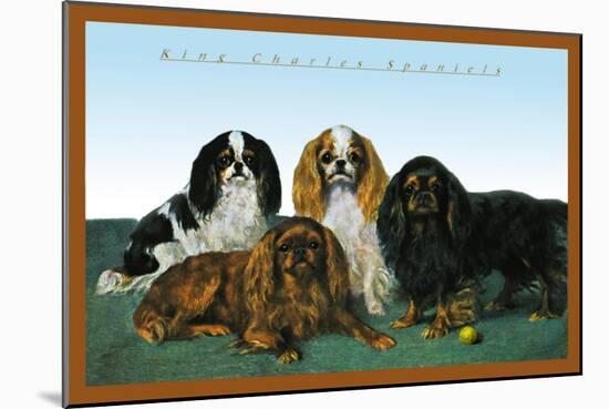 King Charles Spaniels-null-Mounted Art Print