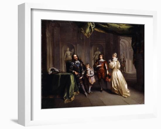 King Charles Taking Leave of his Children-Jean Raoux-Framed Giclee Print