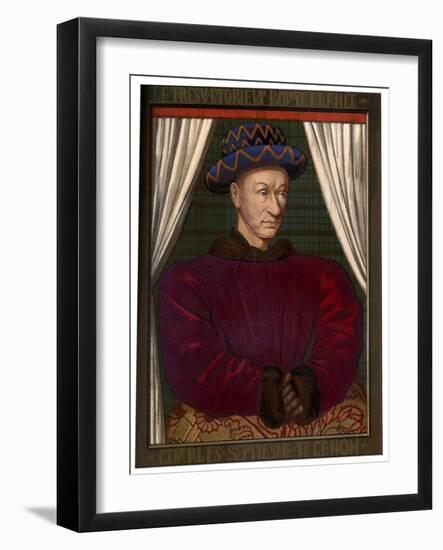 King Charles VII of France (1403-146), C1445-Jean Fouquet-Framed Giclee Print