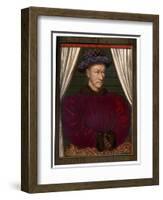 King Charles VII of France (1403-146), C1445-Jean Fouquet-Framed Giclee Print