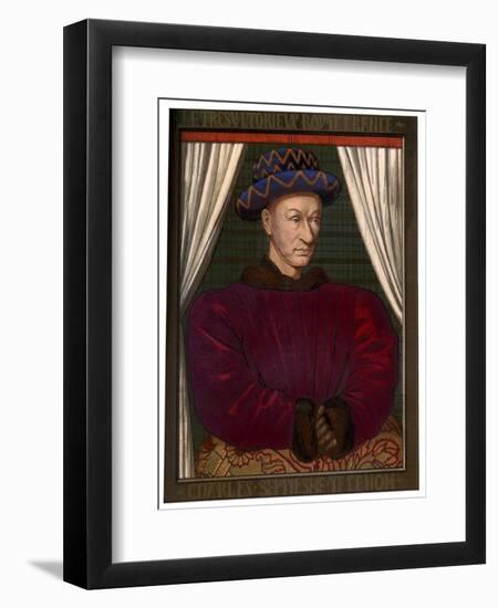 King Charles VII of France (1403-146), C1445-Jean Fouquet-Framed Giclee Print