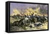 King Charles XII Leading the Swedish Army to Victory over the Russians at Narva, c.1700-null-Framed Stretched Canvas