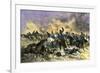 King Charles XII Leading the Swedish Army to Victory over the Russians at Narva, c.1700-null-Framed Giclee Print