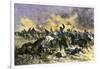 King Charles XII Leading the Swedish Army to Victory over the Russians at Narva, c.1700-null-Framed Giclee Print