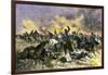 King Charles XII Leading the Swedish Army to Victory over the Russians at Narva, c.1700-null-Framed Giclee Print