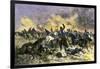 King Charles XII Leading the Swedish Army to Victory over the Russians at Narva, c.1700-null-Framed Giclee Print