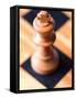 King chess piece on chessboard-null-Framed Stretched Canvas