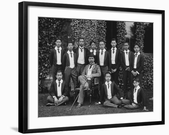 King Chulalongkorn with Students-null-Framed Photographic Print