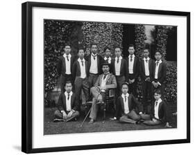 King Chulalongkorn with Students-null-Framed Photographic Print