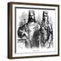 King Clovis I and Queen Clotilde of the Franks, Late 5th - Early 6th Century (1882-188)-Frederic Lix-Framed Giclee Print