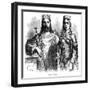 King Clovis I and Queen Clotilde of the Franks, Late 5th - Early 6th Century (1882-188)-Frederic Lix-Framed Giclee Print