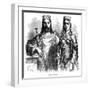 King Clovis I and Queen Clotilde of the Franks, Late 5th - Early 6th Century (1882-188)-Frederic Lix-Framed Giclee Print