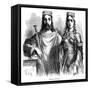 King Clovis I and Queen Clotilde of the Franks, Late 5th - Early 6th Century (1882-188)-Frederic Lix-Framed Stretched Canvas