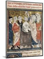 King Clovis I's Baptism by Saint Remigius, Bishop of Reims-null-Mounted Art Print